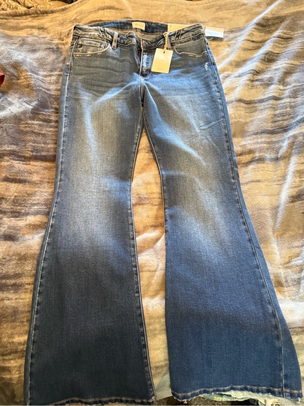 KanCan Medium Wash High-Rise Wide Leg Jeans
